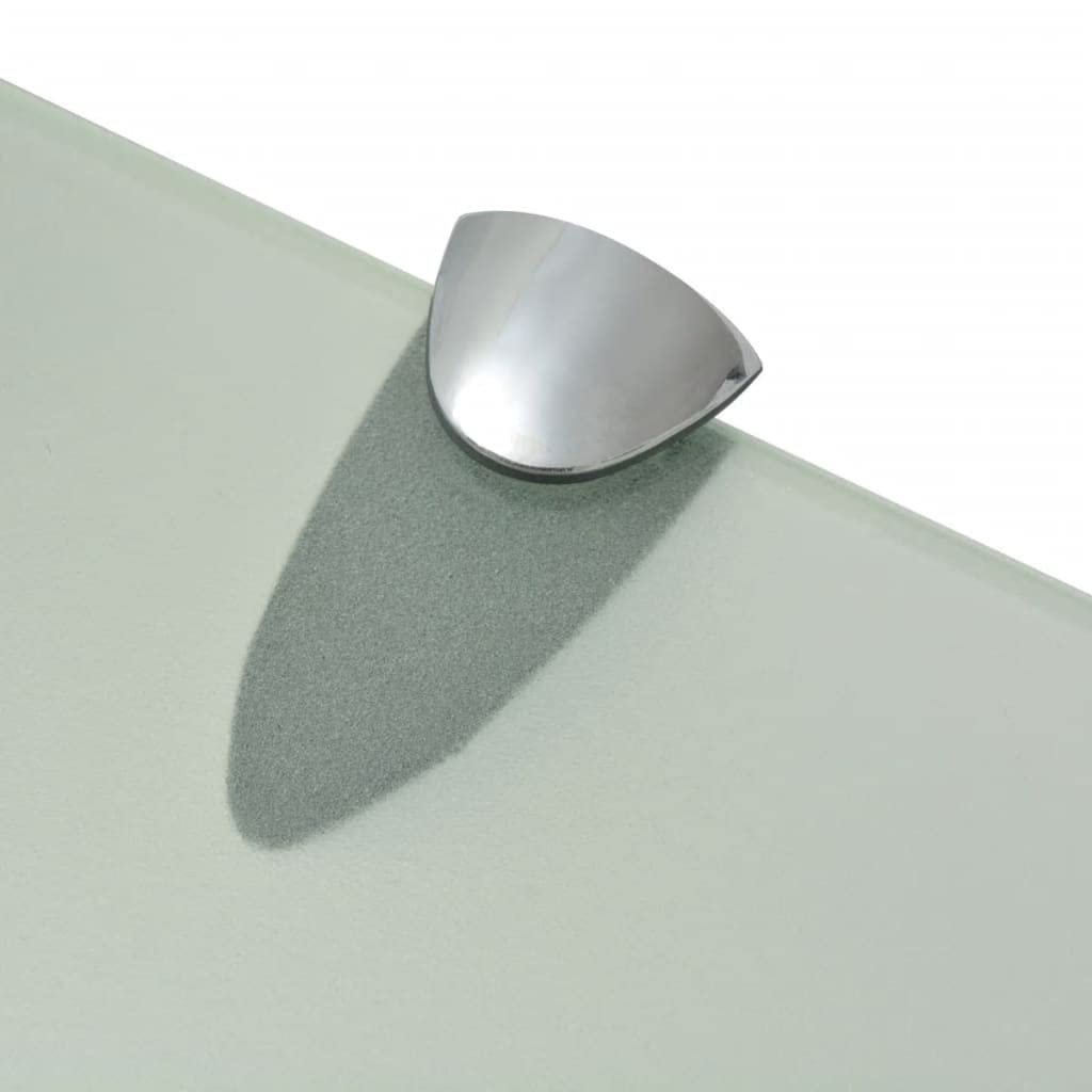 Juego de 2 estantes flotantes de cristal de seguridad de 8 mm, 80 x 20 cm, mate, con capacidad de carga de 15 kg y abrazadera de zinc, estantería moderna de cristal para salón, baño