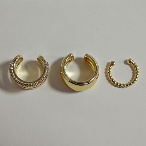 Image of Ear Cuffs Non Piercing 14K Gold Plated Ear Cuff Earrings for Women Trendy Clip on Cartilage Earring Stacks Non Pierced Adjustable Fake Earrings Set Jewelry Christmas Gift 2026 Stocking Stuffers