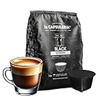 BLACK, strong (80 Capsules) compatible with Nescafé Dolce Gusto, 8 Boxes x 10 Pods (80 Servings Total), La Capsuleria