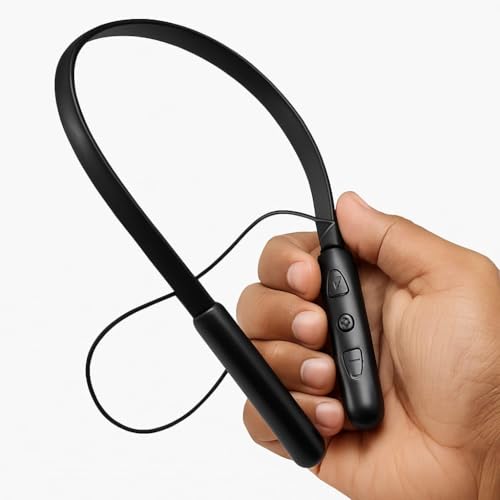 Image of ShreeADR UrbanBeats Sport Series Wireless Bluetooth Neckband Earphones - 370H Standby, Long Battery Backup, Lightweight Wireless In-Ear Headphones with Mic, Deep Bass, Sweat-Resistant for Sports & Running (Black)