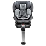 Osann Eno360 SL Kindersitz mit Isofix+Standfuß Gruppe 0+/1/2/3 (0-36 Kg) drehbarer Reboarder - Dark Grey Melange