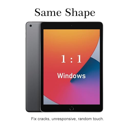 JPUNG [NO LCD] Digitizer für iPad 7 | iPad 8 Display Touchscreen Ersatz Bildschirm, 10.2 Inch 2019/2020, für 7. Gen/8. Gen, Modell(A2197 A2198 A2200 A2270 A2428 A2429 A2430) +Home-Button+Toolset