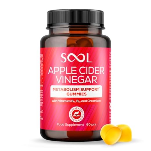 SOOL Apple Cider Vinegar Gummies for Weight Loss with Lactospore Probiotics, 60pcs I Chewable Metabolism Support Gummies with Vitamin B6, B12 & Chromium I Sugar-Free I Weight Loss Gummies Supplement