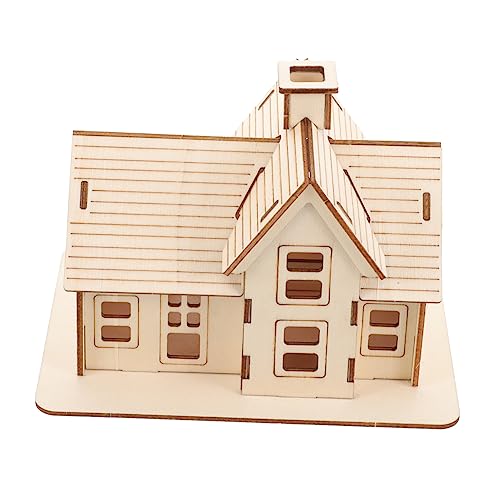 QUMIIRITY 1 juego de rompecabezas de madera DIY modelo casa kit de construcción para manualidades creativas para sala de estar y decoraciones