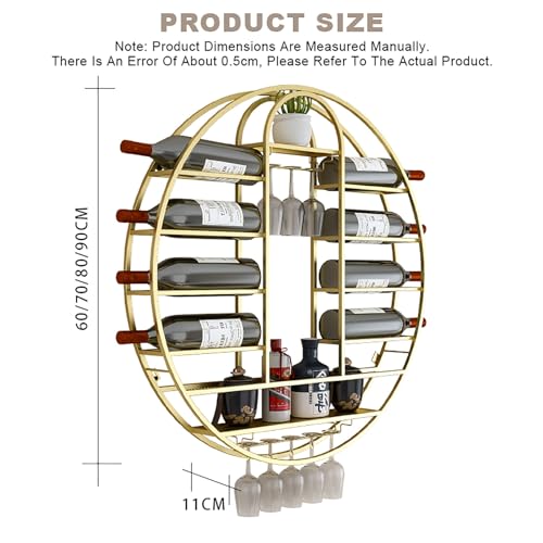 Présentoir pour bouteilles d'alcool mural LED et support de vin - 3