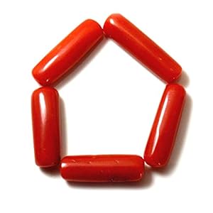 Gemsonclick 20X8 MM 5 Pieces Lot Original Red Capsule Coral Jewelry Making Loose Gemstone Cabochon Cut