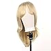 TuTive Blonde Wigs for Women Layered Wig With Bangs 22 Inch Shoulder Length Mixed Color wig Natural Looking Synthetic Hair Wig for Daily Party Use(Blonde Mixed)