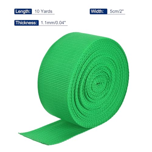 Image of MECCANIXITY Lightweight Polypropylene Webbing Strap 2 inch 10 Yard Backpack Strapping Band Mint Green for Outdoor Luggage Cargo Straps