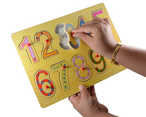 Image of Shapes Premium Wooden Puzzle /Educational Toy with Knobs for Children