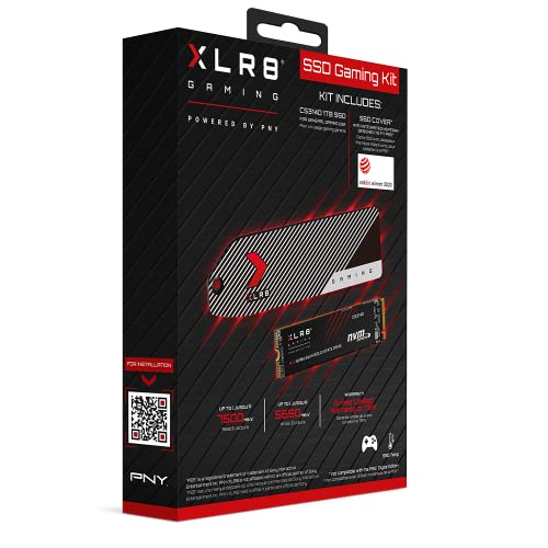 PNY XLR8 SSD Gaming Kit Conçu pour s'adapter à la PS5 Noir