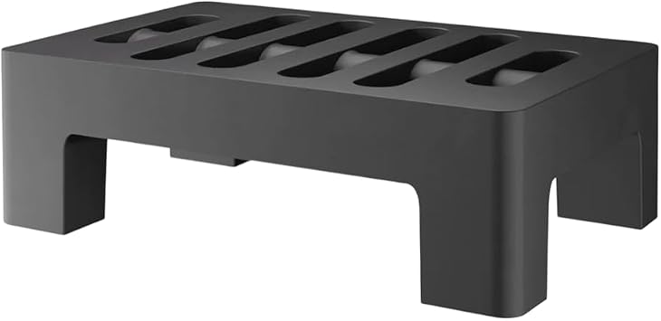 Dunnage Rack 36" x 24" x 12" Heavy-Duty Plastic Vented Storage Rack, 1500 lb Capacity, NSF Certified, Pallet Jack & Forklift Compatible, Commercial Floor Rack