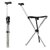 DFsucces 折りたたみ椅子 携帯便利 ステッキチェア スタンディングチェア 簡易いす コンパクト 伸縮 軽量 アウトドア キャンプ 旅行 遠足 釣り 休憩 敬老の日 (ストレートハンドル)