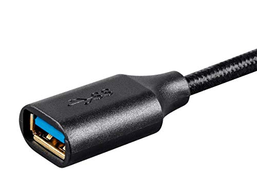 Monoprice Usb & Lightning Cable - 10 Feet - Black | Usb 3.0 A Male To A Female Premium Extension Cable #TOP3