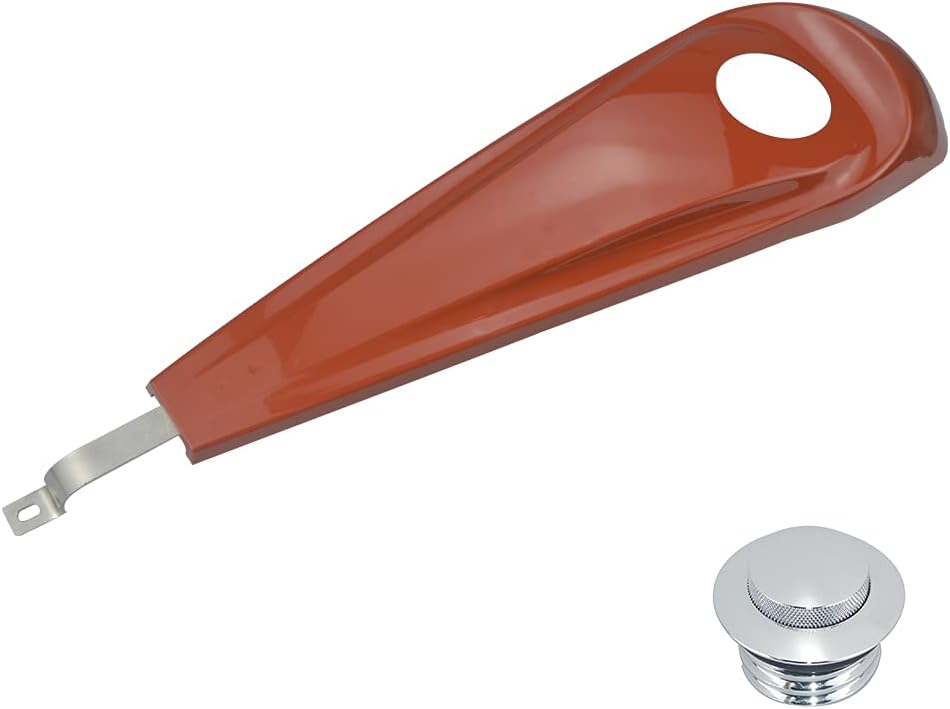 WOWTK Smooth Dash Console with Pop Up Gas Cap fits for Harley Touring Electra Glide FLHT Road Glide FLTRX Street Glide FLHX 2008-2024,Orange