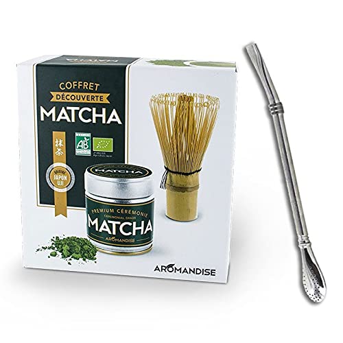 Thé Matcha pour éviter les grumeaux grâce à la paille filtrante en inox