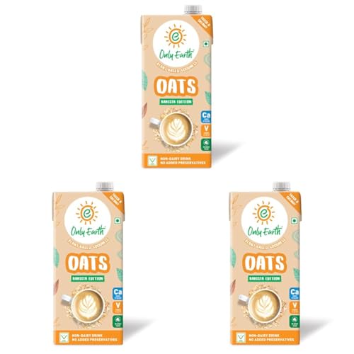 Image of Only Earth Oats Drink Barista Edition | Unsweetened Drink | Lactose Free | Preservatives Free | Plant Based | Dairy Alternative | Source of Calcium | Source of Vitamin D, B1, B2 & B12 | 1 Litre