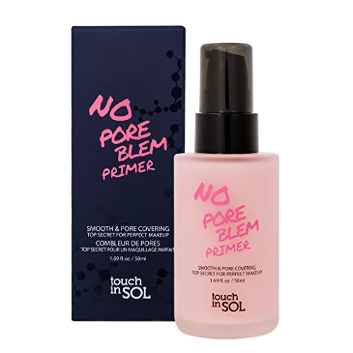 TOUCH IN SOL No Pore Blem Primer 1.69 fl.oz(50ml) - Face Makeup Primer, Big Pores Perfect Cover, Skin Flawless and Glowing, Instantly Smoothes Lines, Long Lasting Makeup's Staying