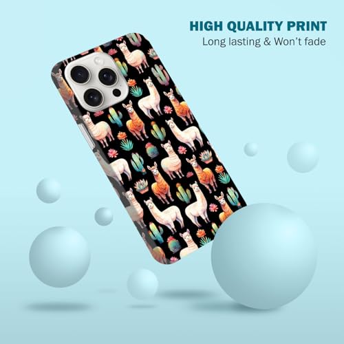 Coque iPhone 15 Pro Max motif lama cactus pour votre été