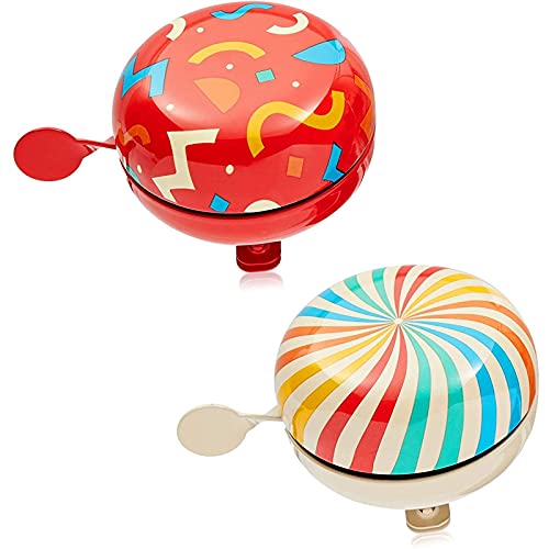 Children's Bicycle Bell, 2Piece Set of Bike Accessories, 2 Colourful
