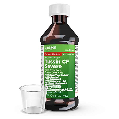 Amazon Basic Care Tussin Severe Cf Max Syrup, Multi-Symptom Cough, Cold And Flu Liquid Medicine thumb #5