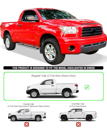 Estribos laterales para Toyota Tundra 2007-2017 5 pulgadas acero inoxidable miniatura 2