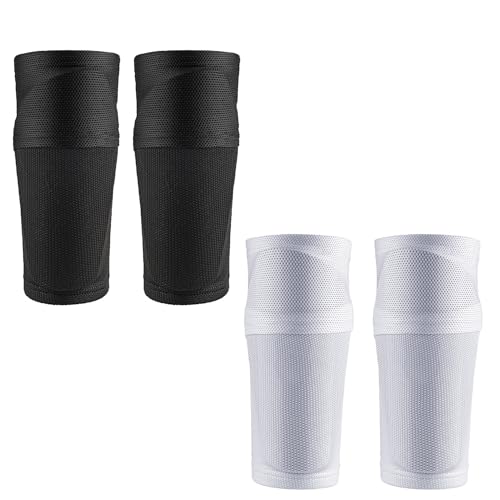 Soccer Shin Guards Sleeves for Kids Youth - Sleeves for 3-15 Years Old Boys and Girls for Football Games Sleeves with Optimized Insert Pocket for Soccer Football(S 2 Pair)