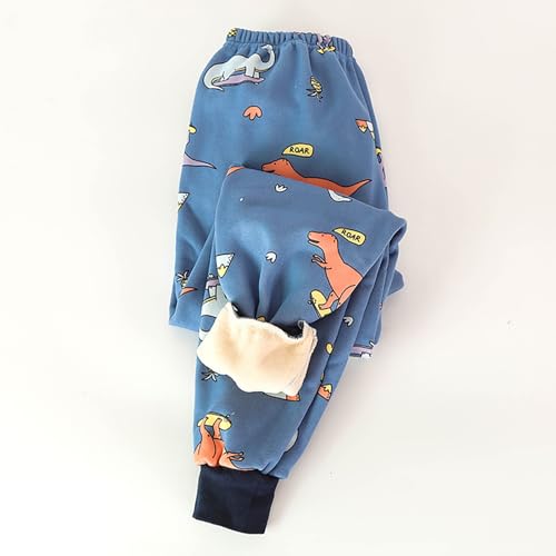 Kids Fleece Sweatpants Elastic Waist Thick Stretchy Thermal Tights Girls Boys Winter Jogger Active Training Thermal Trousers2