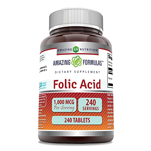 Amazing Formulas Folic Acid 1000 Mcg (1 Mg) | 240...