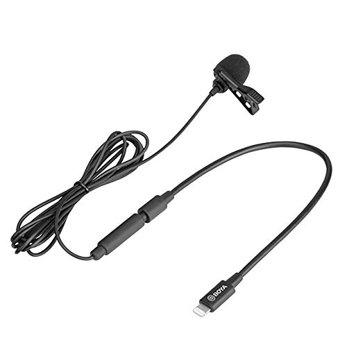 Boya by-M2 - Microfone Lavalier para dispositivo iOS, preto