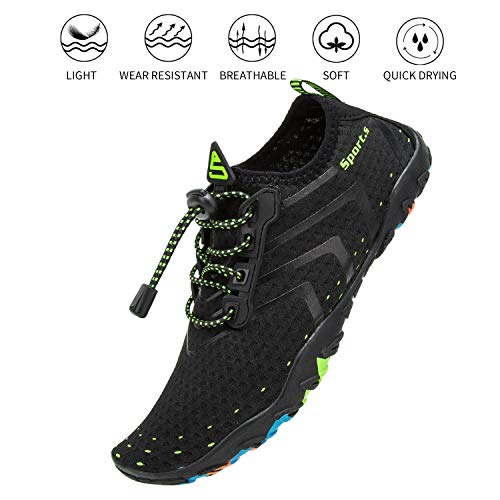 Men's Aqua Water Shoes Lightweight Quick Drying Boating Barefoot Sneakers for Beach Pool Swim2