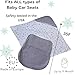 Swaddyl Car Seat Blankets for Babies Winter - Stroller Footmuff Carseat Cover Baby 5 Point Harness - Swaddle Bunting Bag Gift Christmas (White)