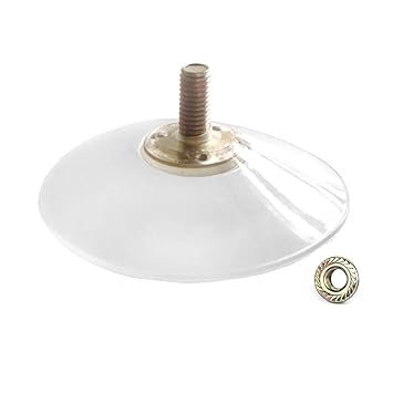 Suction Cup with Screw and Hex or Wing Nut Strong PVC M3 M4 M5 M6 Clear M8 Black