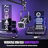 FIFINE Gaming Microphone Kit, XLR/USB Microphone Set for PC/MAC/PS5/Mixer, Boom Arm Stand Dynamic Mic with Controller RGB, Mute Button, Gain Knob, for Podcast Recording, Vocal-AmpliGame AM8T #5
