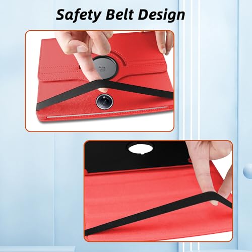 Image of TGK 360 Rotatable Smart Flip Case Cover for OnePlus Pad 2 12.1 inch Tablet (Red)
