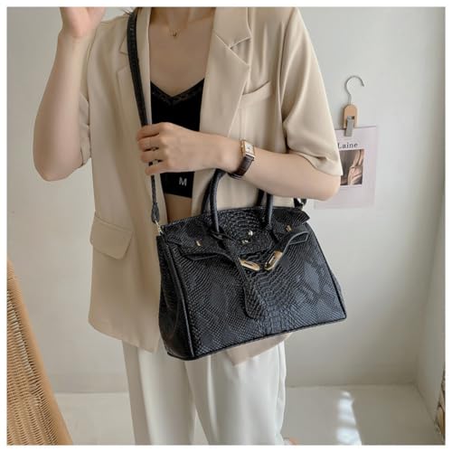 Fengjinruhua 01 Women'S Snake Pattern Top Handle Satchel With Detachable Strap Ladies Designer Leather Crossbody Bag thumb #5