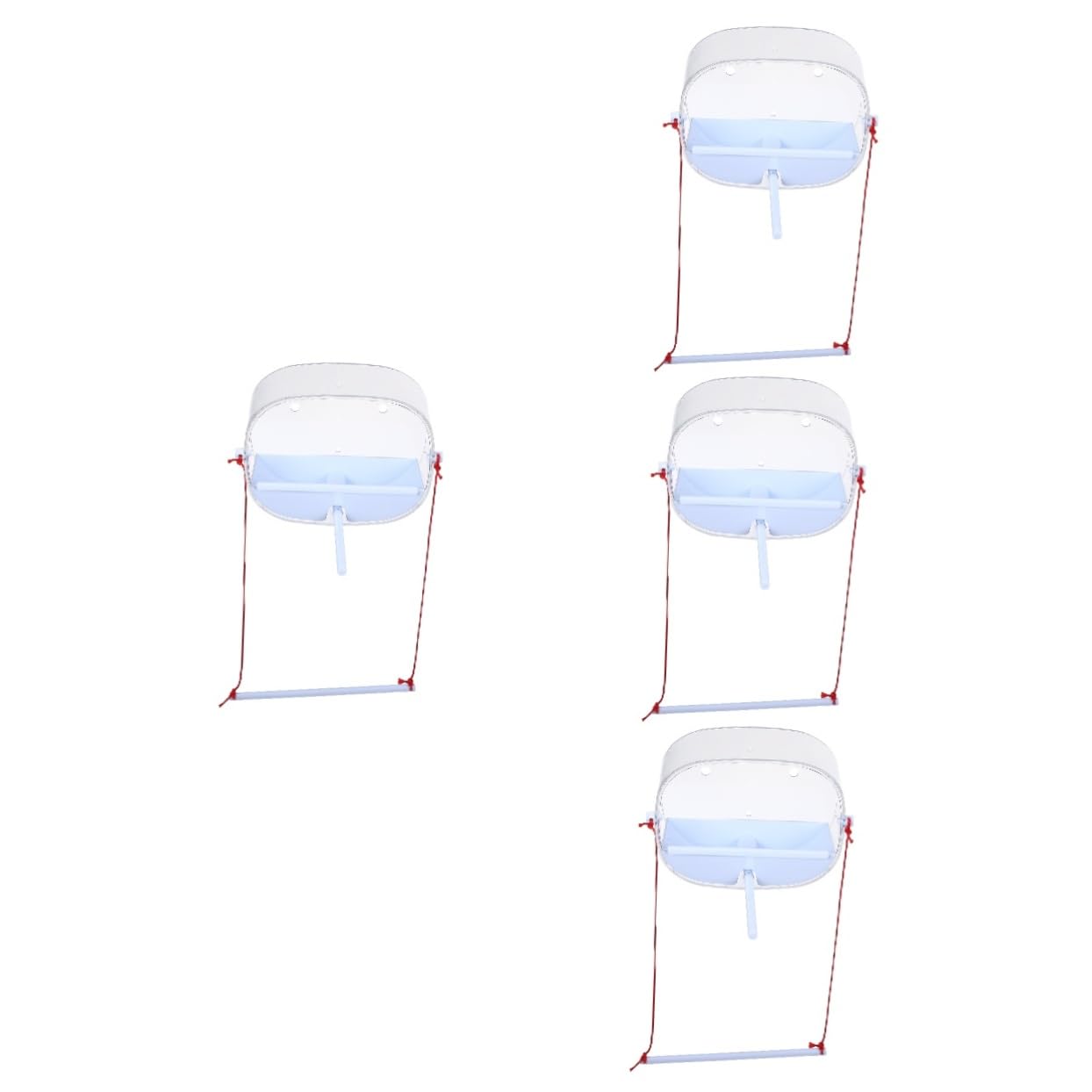 BESPORTBLE 4 Juegos Comedero para Pájaros Comedero para Jaula De Pájaros Ventosa del del Colibrí De La Ventana De Agua para para Loros con Lechón PD