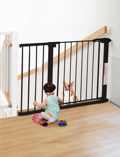 COMOMY 29.5-43.3' Safety Baby Gate Extra Wide, Auto Close Dog Gate for House Doorways Stairs,...