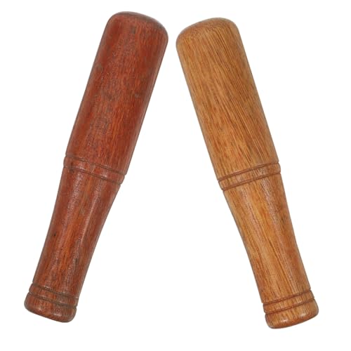 UTHCLO 2pcs Garlic Shredder Crusher Tool Wooden Grinding Rods Kitchen Utensils