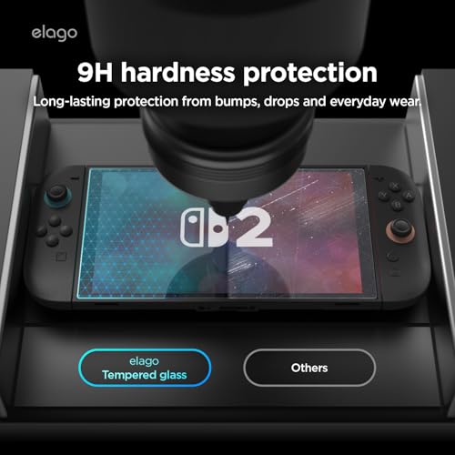 elago Protector De Pantalla De Vidrio Templado Para Nintendo Switch 2, Resistente A Arañazos, Anti-Huellas, A Prueba De Roturas, Fácil De Instalar - imagen 6