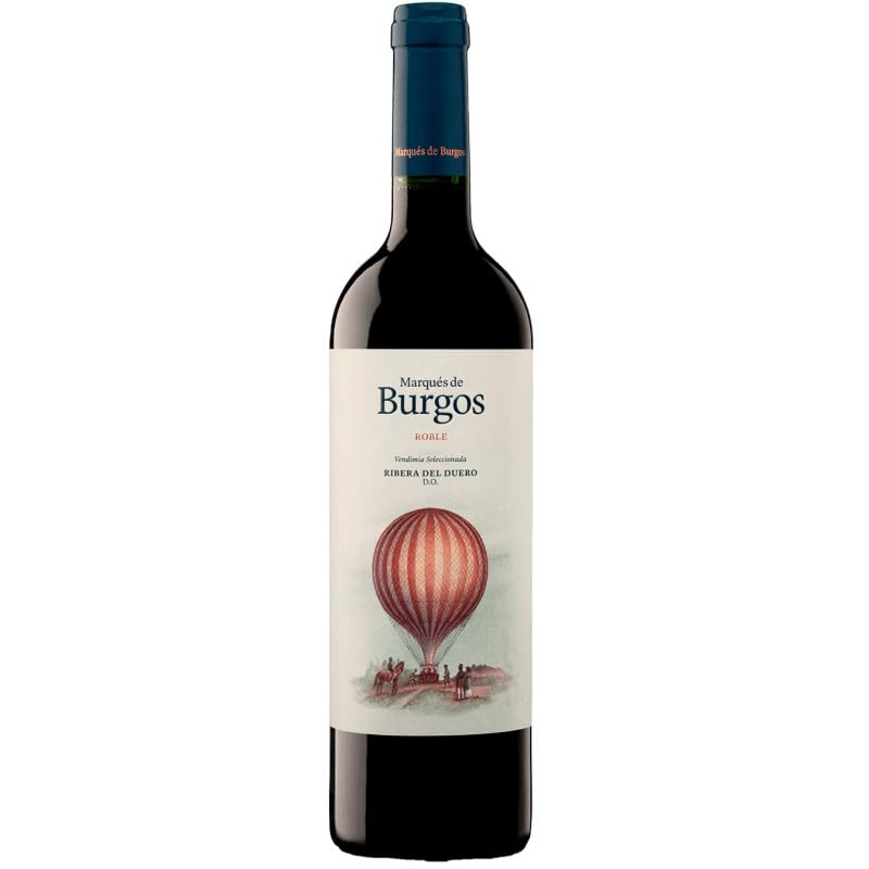 Marqués de Burgos Roble – Vino Tinto Elegante y Carnoso | Frutas Silvestres, Regaliz, Café y Vainilla | Aterciopelado y Persistente (Pack de 2 Botellas)