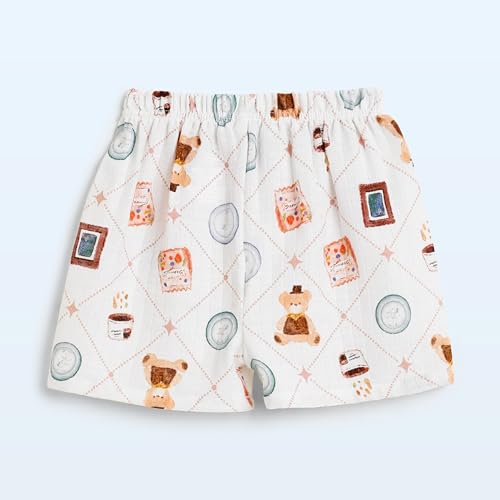 Image of The Boo Boo Club Kid'S 100% Muslin Organic Cotton Printed Button Shirt and Short Set | Half Sleeve Shirt | Summerwear Set | Kids Cothing Wear Set