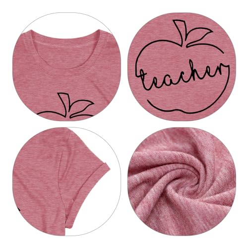 Teacher Shirts for Women Elementary School Teacher T-Shirt Back to School Women Tops Heart Tee - Image 6