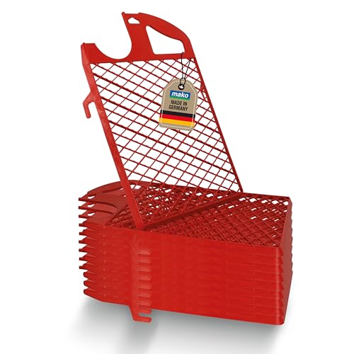 10x mako Abstreifgitter easyCLEAN 27 x 30 cm Farbabstreifgitter aus Recycling-Kunststoff Bruchsicher & leicht zu reinigen Abtropfgitter für Farbe Malergitter Farbgitter