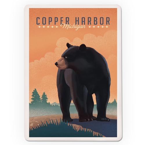 Lantern Press Copper Harbor Black Bear Baraja Póker miniatura 3