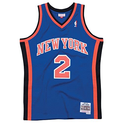 NBA Swingman Road Jersey Knicks 98 Larry Johnson Blue