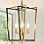 WJShome 4-Light Black and Gold Chandelier,Farmhouse Hanging Lantern Pendant Light,Industrial Ceiling Foyer Lighting Fixtures, Adjustable Height Modern Chandelier,for Kitchen Island,Hallway,Entryway