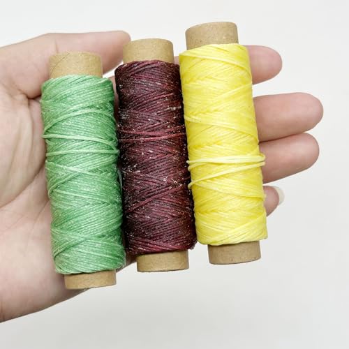 Hilo encerado para coser cuero, 42 colores, 33 yardas c/u miniatura 4