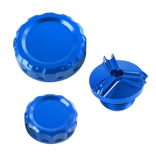 ZX-6R ZX6R ZX636 ZX-6R 636 2024 2025 オートバイアクセサリー ブレーキフルードリザーバーカバー&エンジンプラグ オイルフィラーキャップ(Blue-NOLOGO)