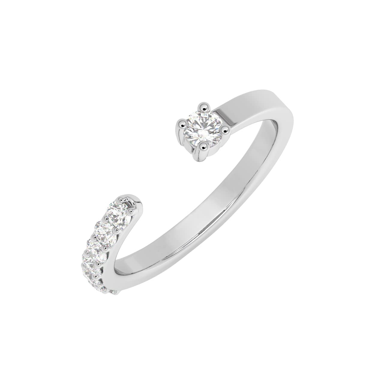 CLARA Pure 925 Sterling Silver Cute Finger Ring with Adjustable Band | Gift for Women Girls Wife Girlfriend | Swiss Zircon Rhodium Plated (B0C6TZXL2K) Amazon Price History, Amazon Price Tracker
