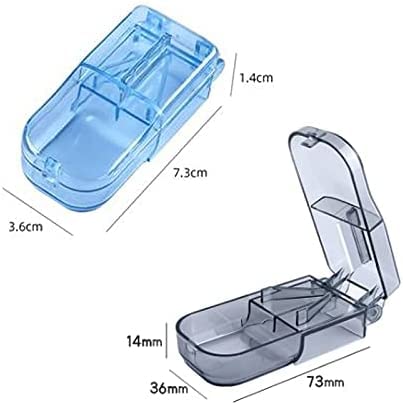 PURCHASE ZONE- 2pcs Pill Cutter Pill Splitter with Blade and Storage Compartment for Small or Large Pills Cut in Half Quarter for Tablet Vitamin Medicine 4